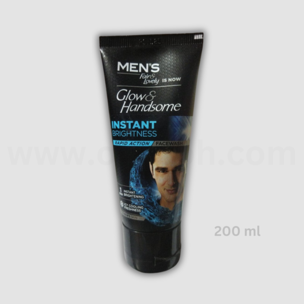 Instant Brightness - Men's Fair & Lovely Is Now Glow & Handsome - Facewash - 50mL